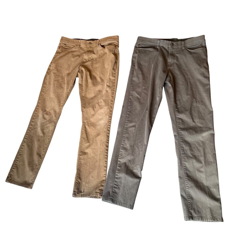 Bundle Of 2 English Laundry Menâs Twill Stretch 5 Pocket Pants 34x34* #175p